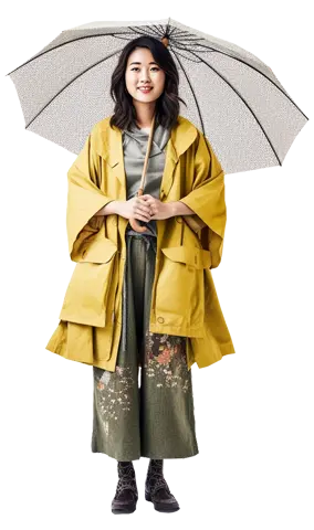 Tavaszias öltözet, esernyő