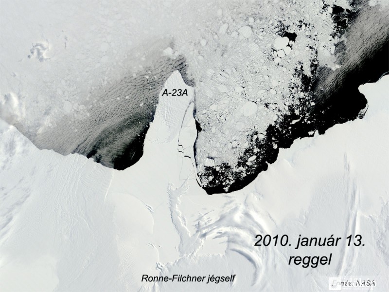 Olvadó jégtakaró az Északi-sarkon