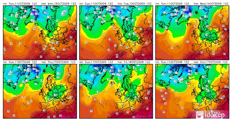T850, Forrás: wetterzentrale 