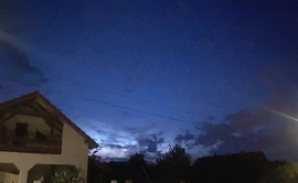 NLC világitó fehők ma hajnalban Szamosdarán. Kép 2