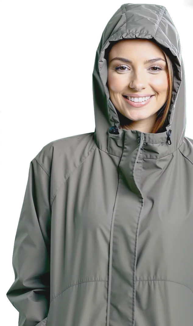 Meleg, téli ruhát esernyővel