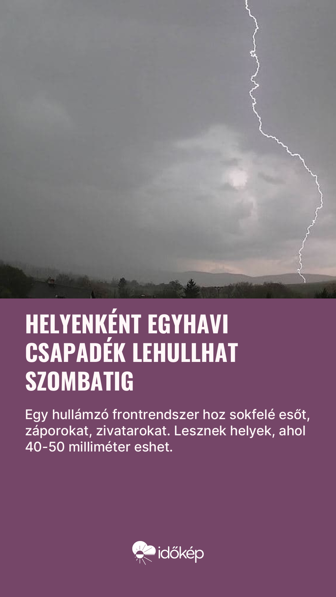 Helyenként egyhavi csapadék lehullhat szombatig