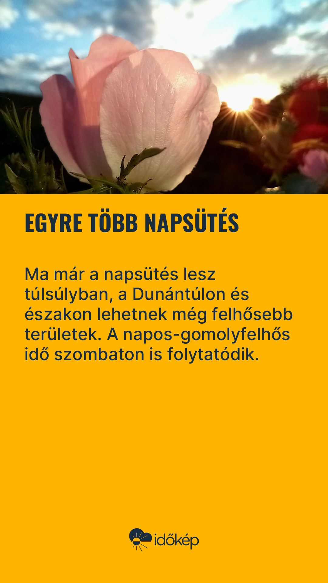 Egyre több napsütés