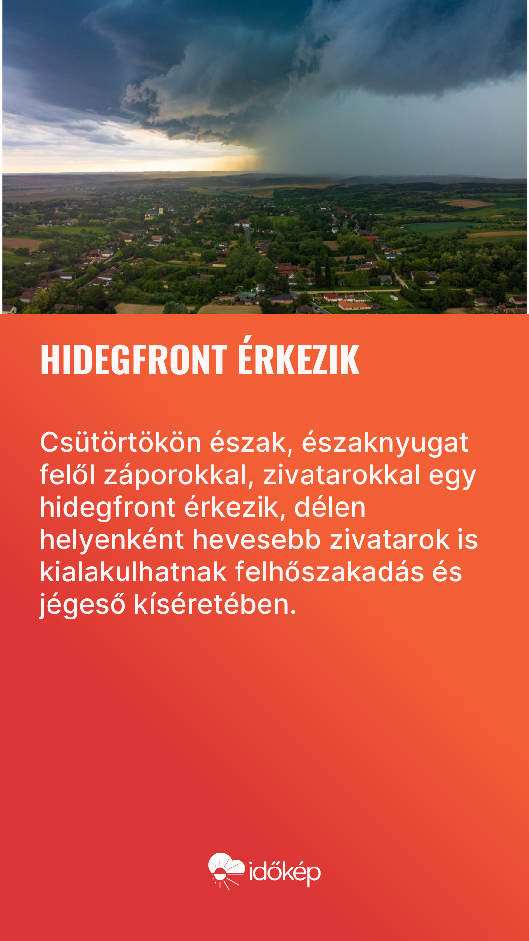 Hidegfront érkezik