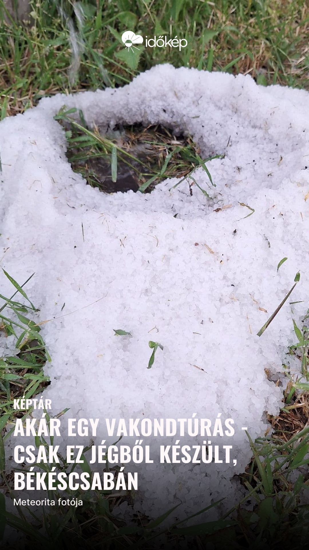 Akár egy vakondtúrás - csak ez jégből készült, Békéscsabán