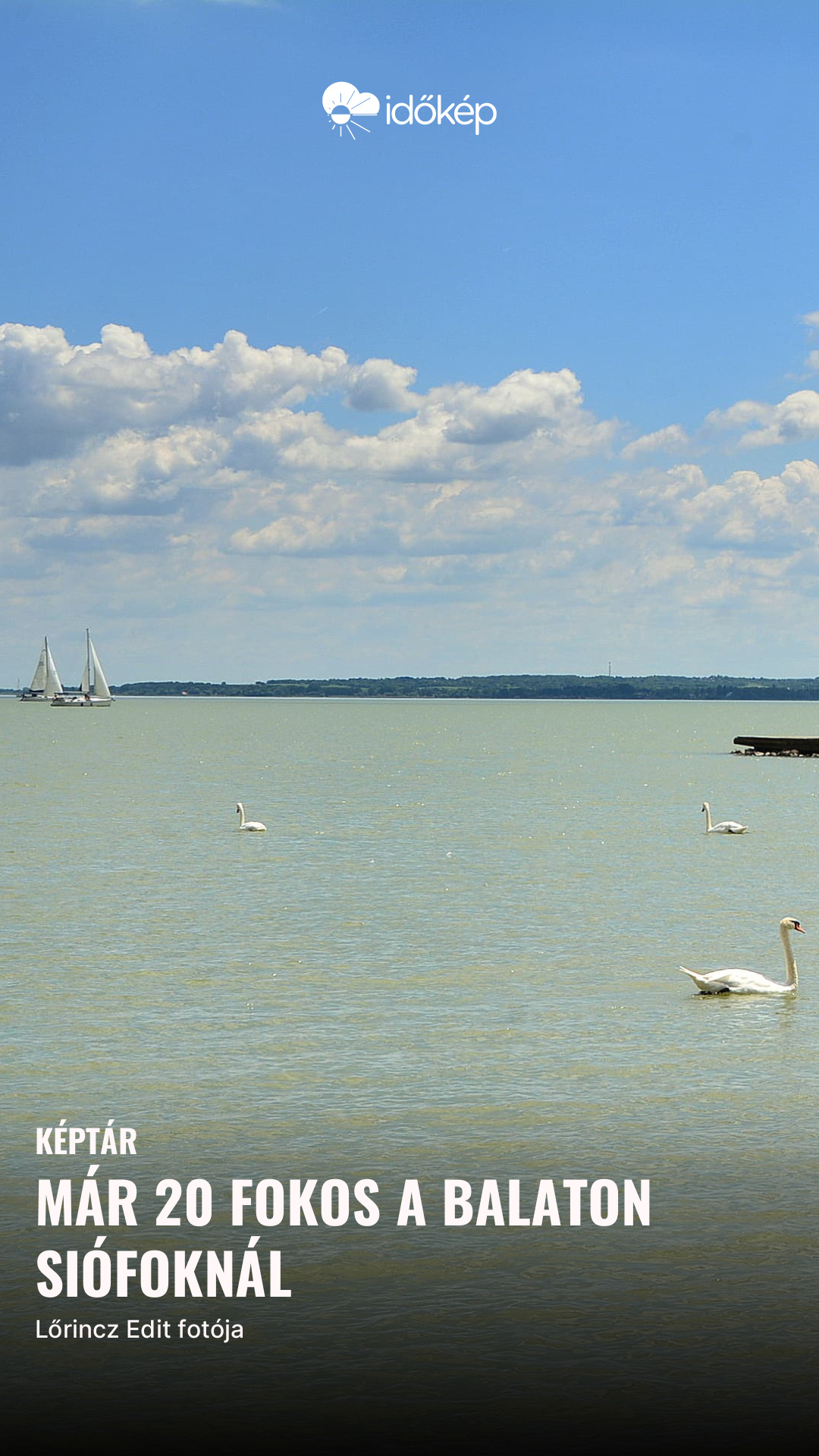 Már 20 fokos a Balaton Siófoknál