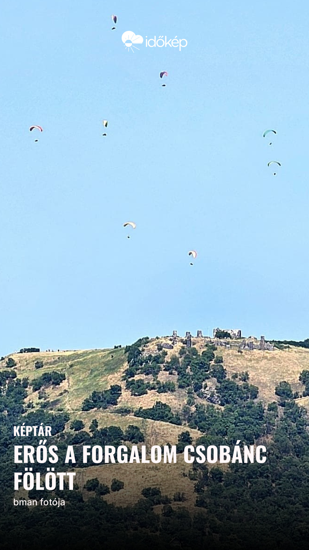 Erős a forgalom Csobánc fölött
