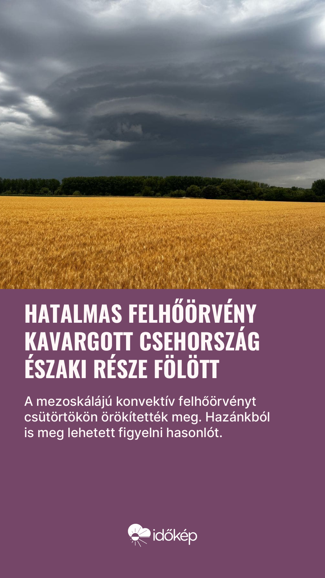 Hatalmas felhőörvény kavargott Csehország északi része fölött