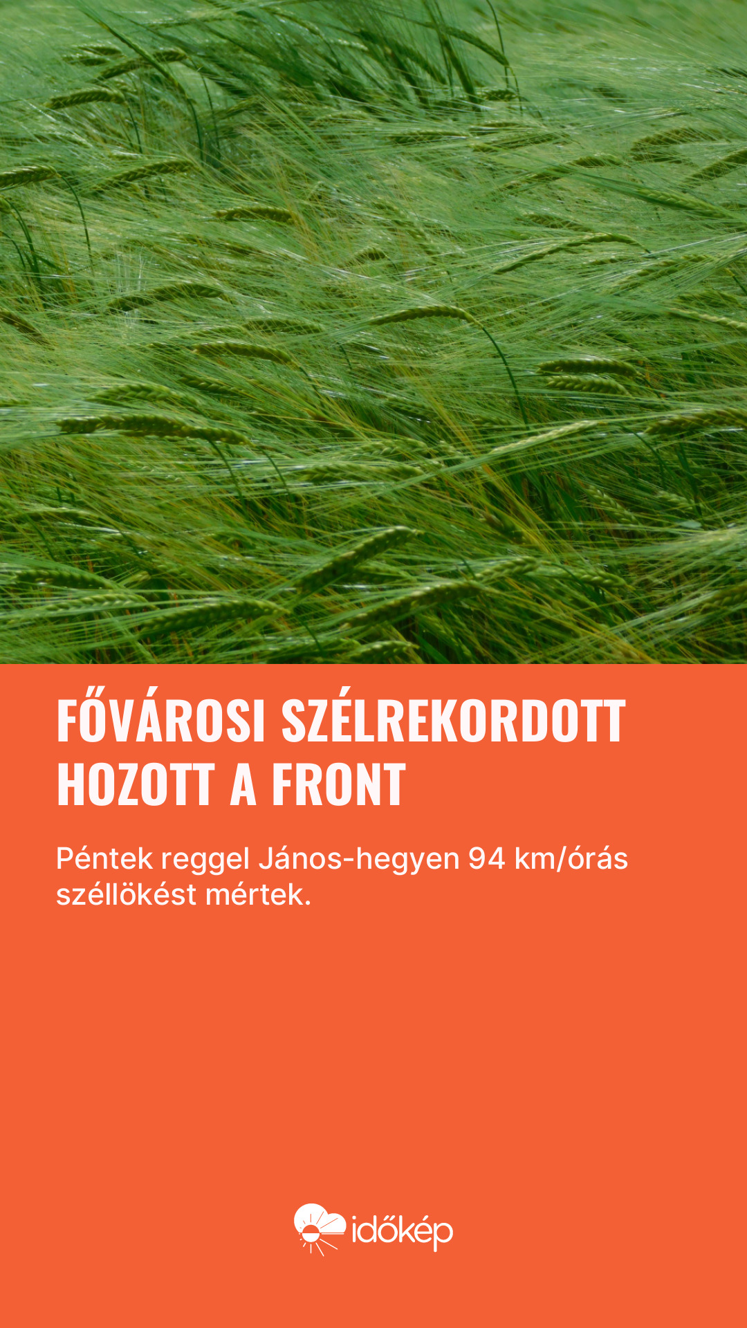 Fővárosi szélrekordott hozott a front