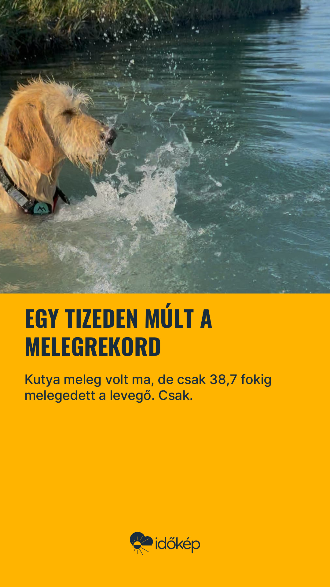 Egy tizeden múlt a melegrekord