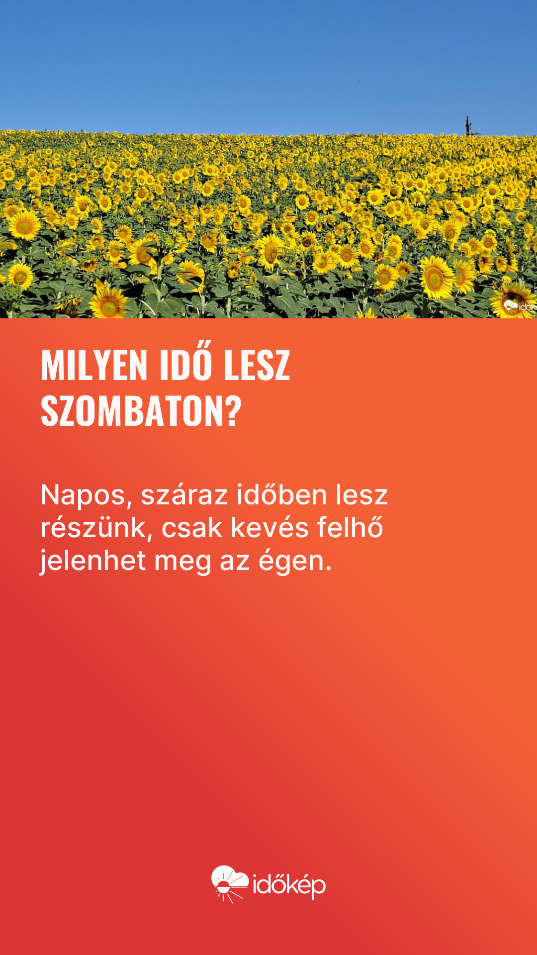 Milyen idő lesz szombaton?