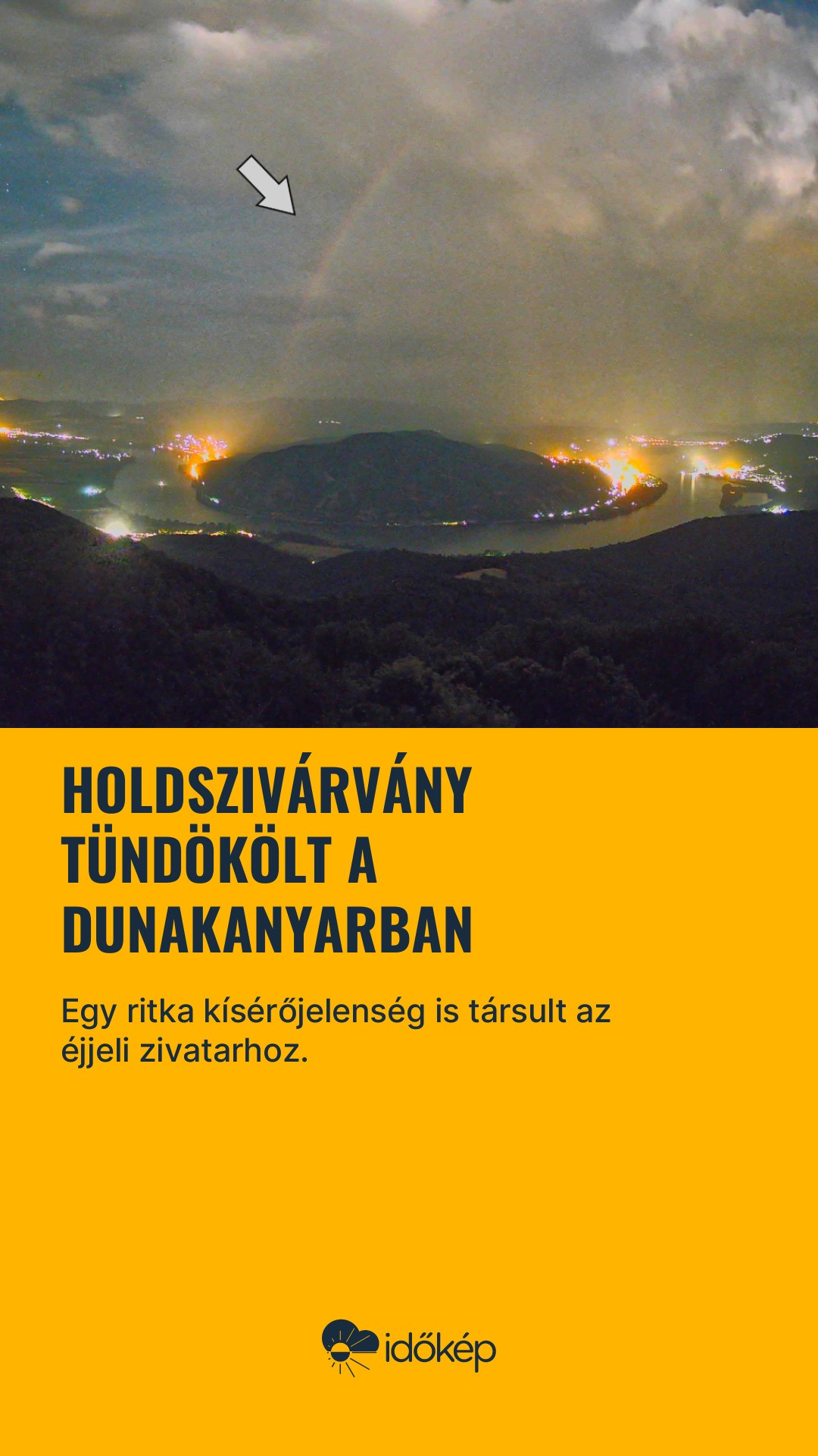 Holdszivárvány tündökölt a Dunakanyarban