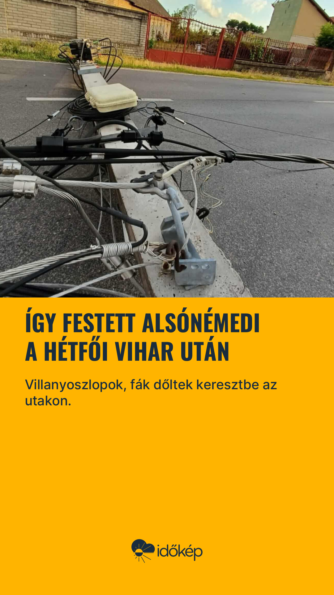 Így festett Alsónémedi a hétfői vihar után