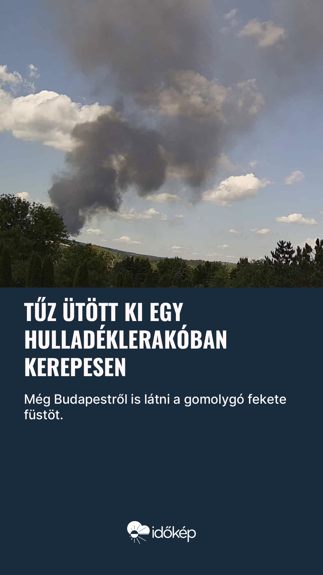 Tűz ütött ki egy hulladéklerakóban Kerepesen