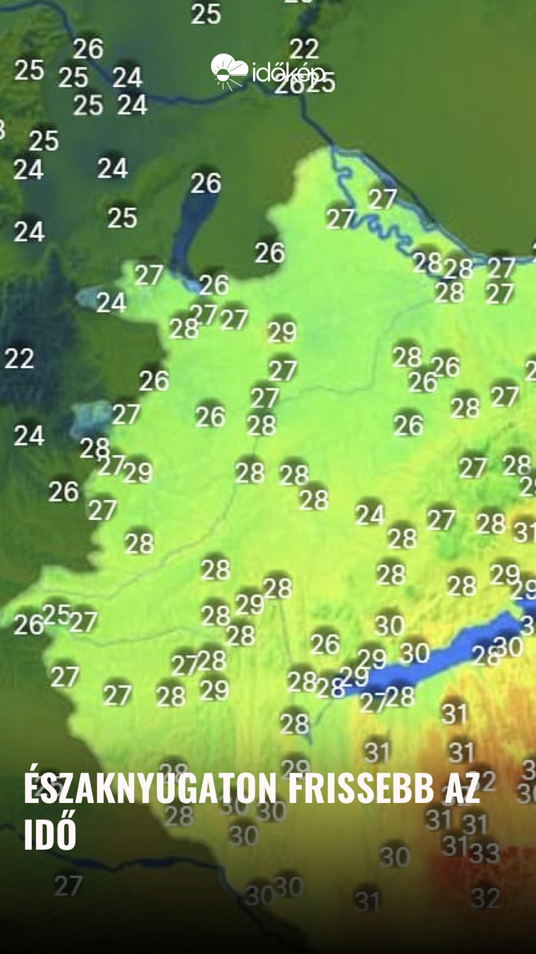 Északnyugaton frissebb az idő