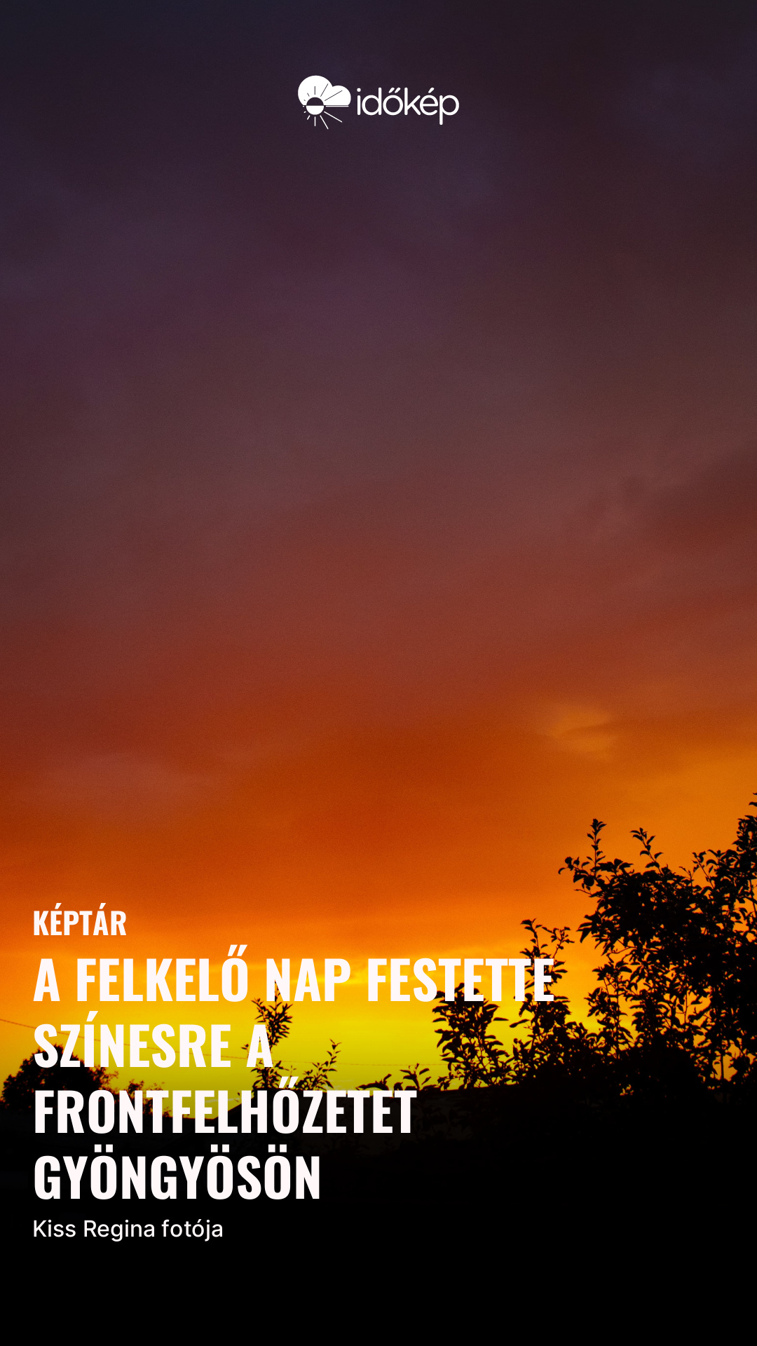 A felkelő Nap festette színesre a frontfelhőzetet Gyöngyösön