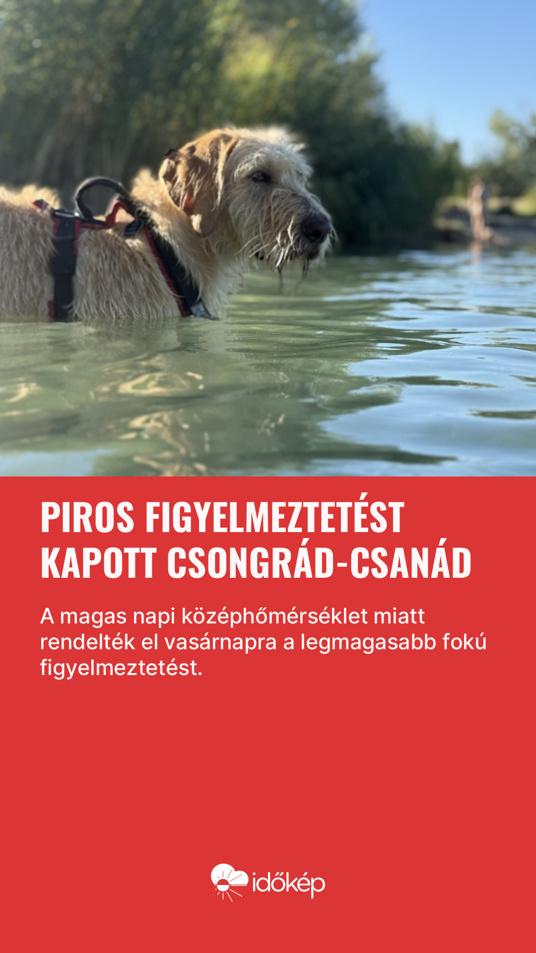 Piros figyelmeztetést kapott Csongrád-Csanád