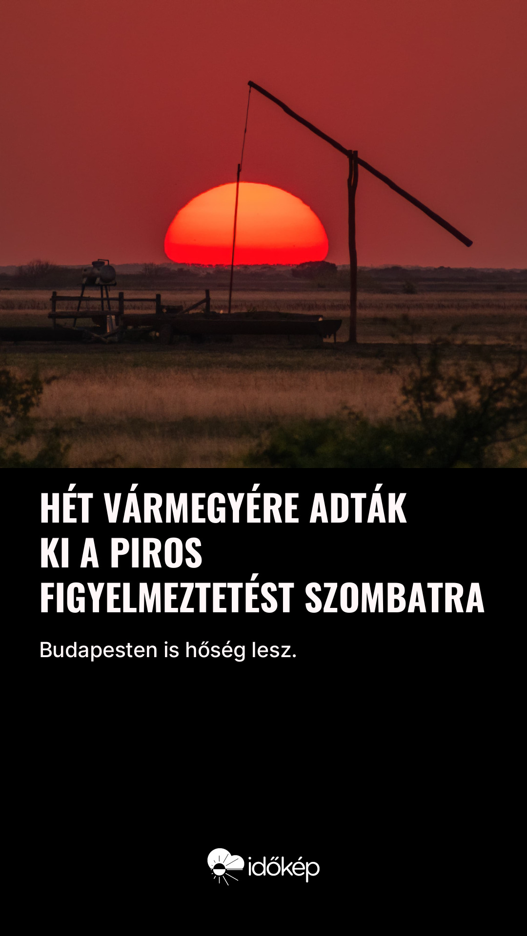 Hét vármegyére adták ki a piros figyelmeztetést szombatra
