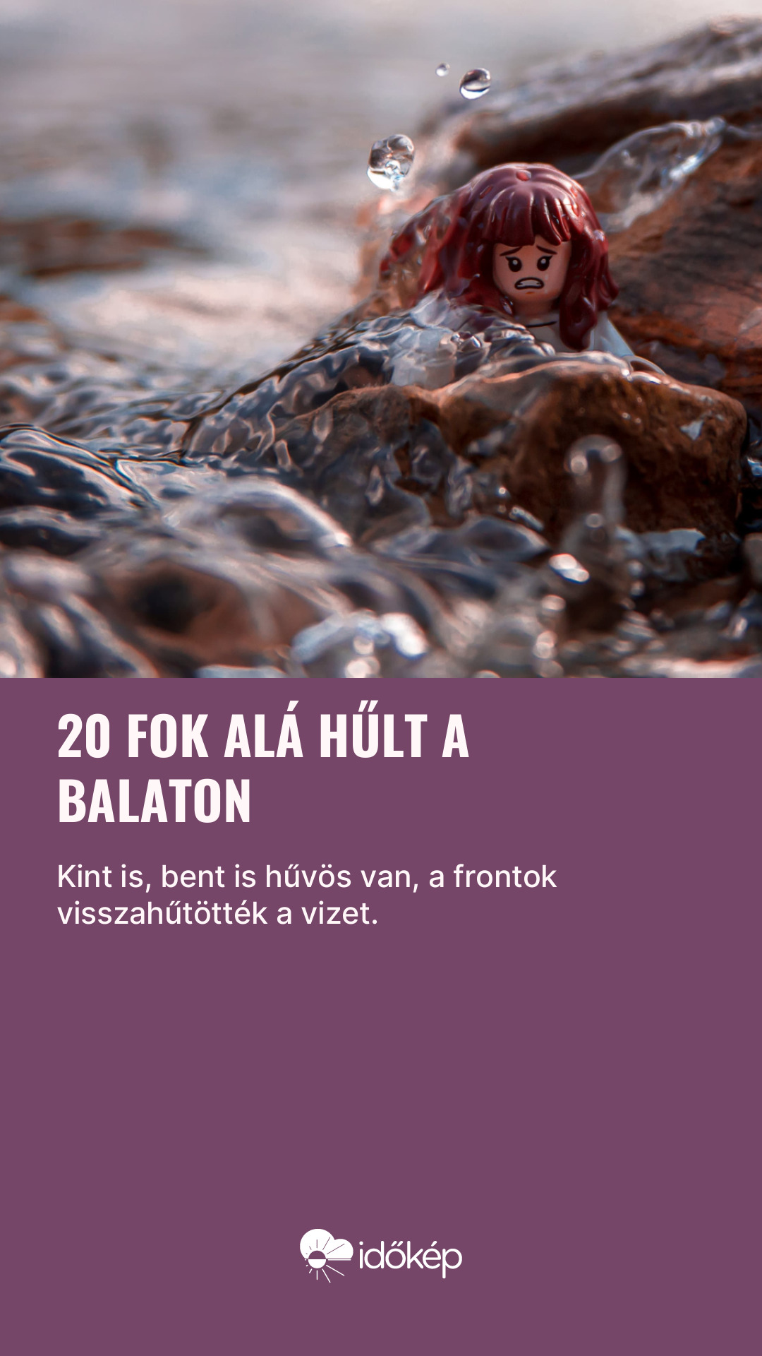 20 fok alá hűlt a Balaton