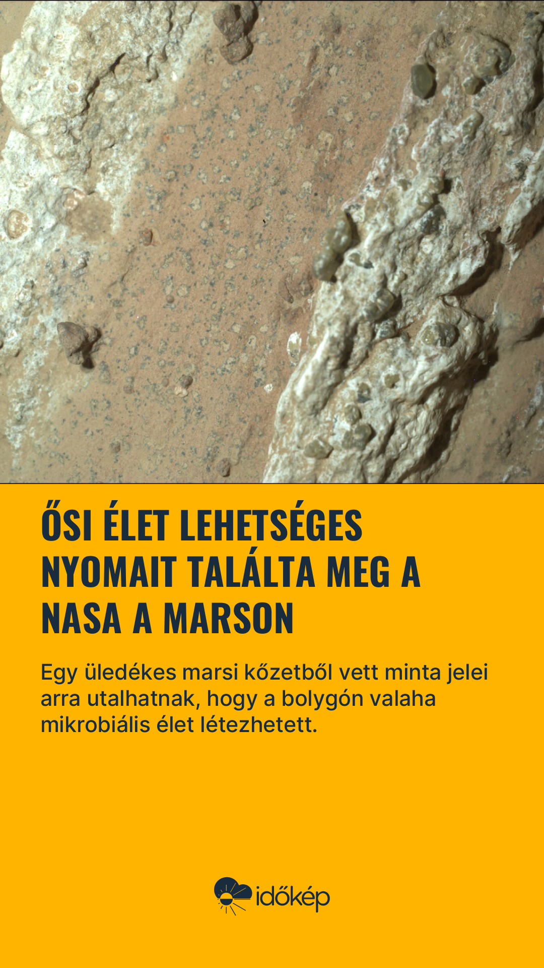Ősi élet lehetséges nyomait találta meg a NASA a Marson