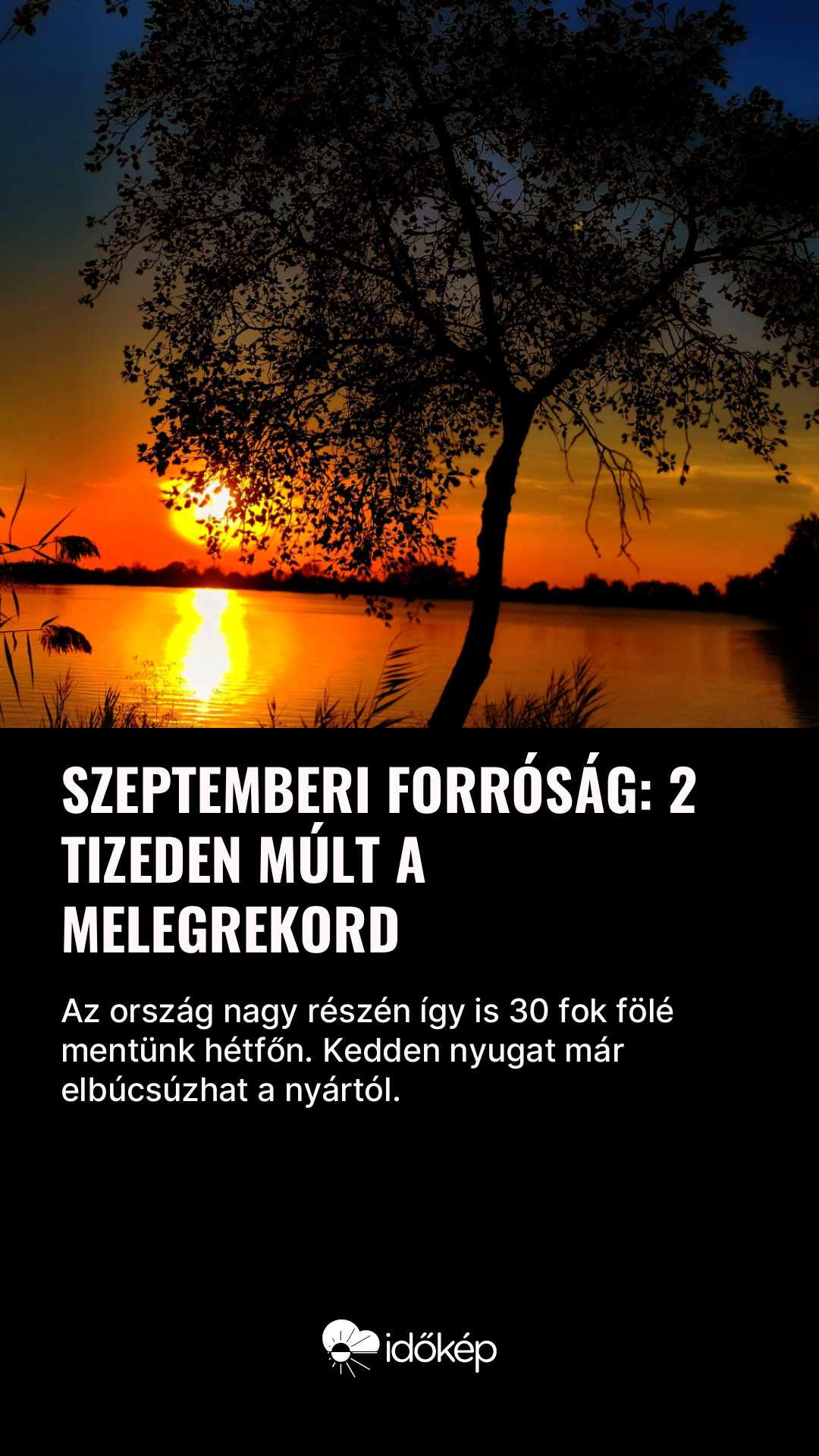 Szeptemberi forróság: 2 tizeden múlt a melegrekord