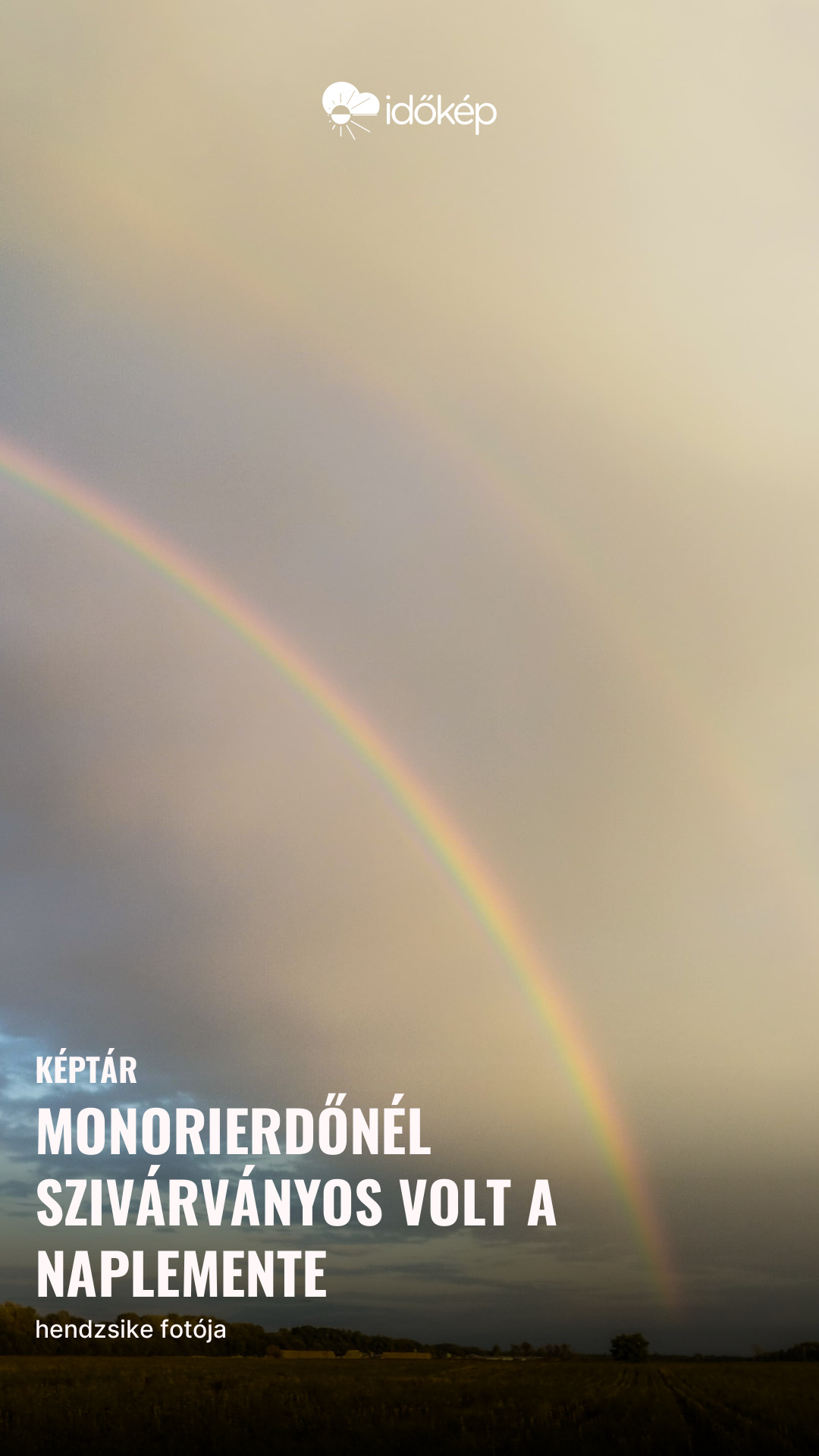 Monorierdőnél szivárványos volt a naplemente