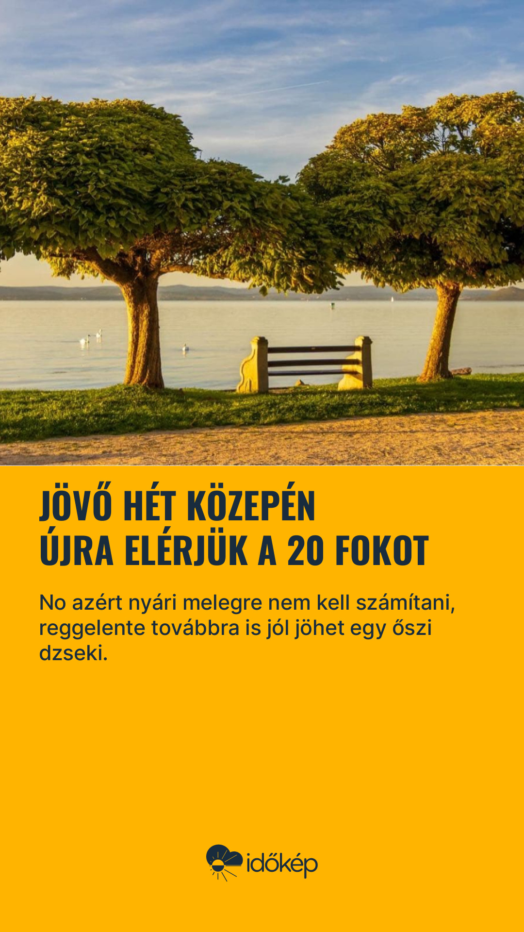 Jövő hét közepén újra elérjük a 20 fokot