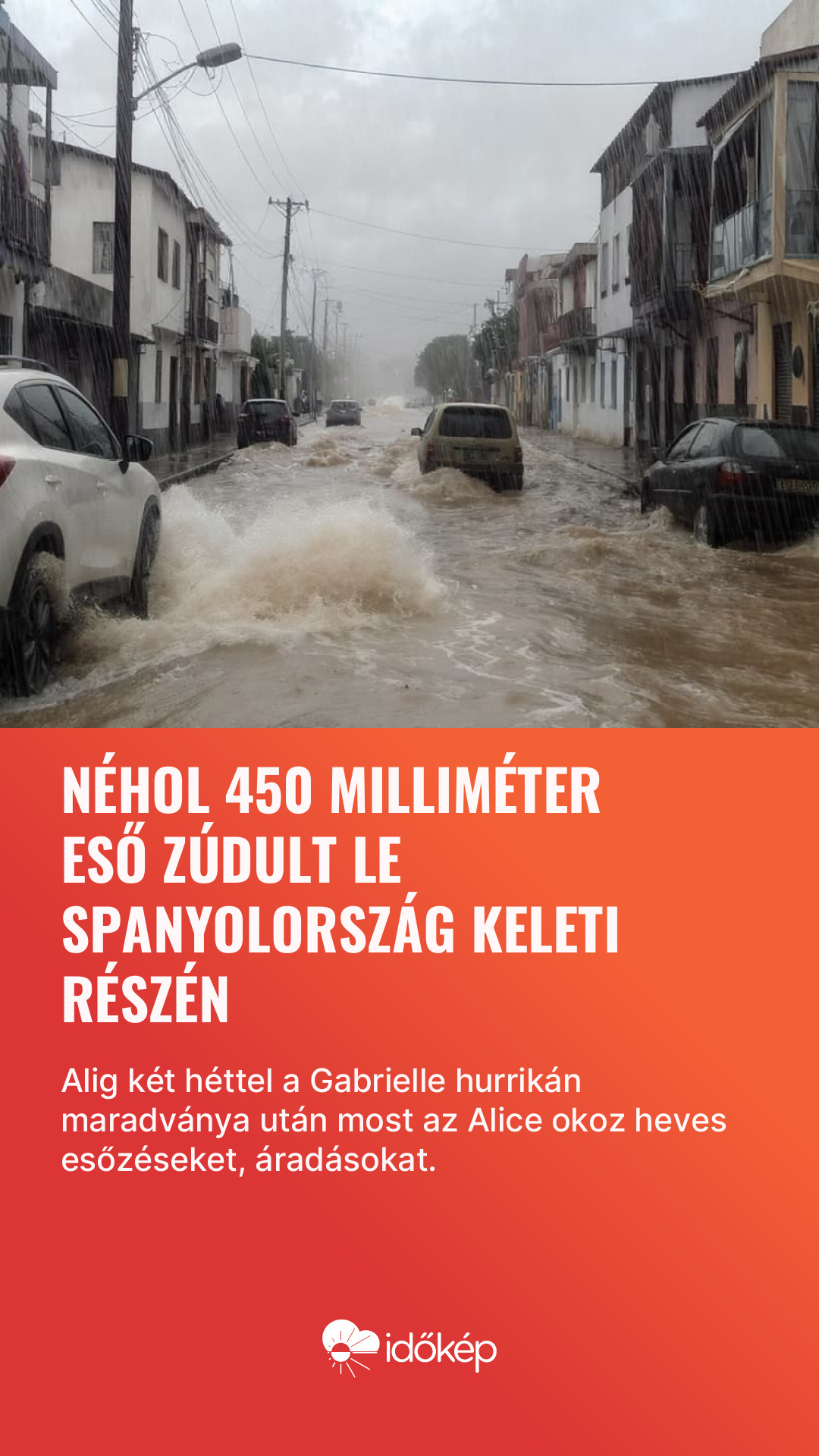 Néhol 450 milliméter eső zúdult le Spanyolország keleti részén