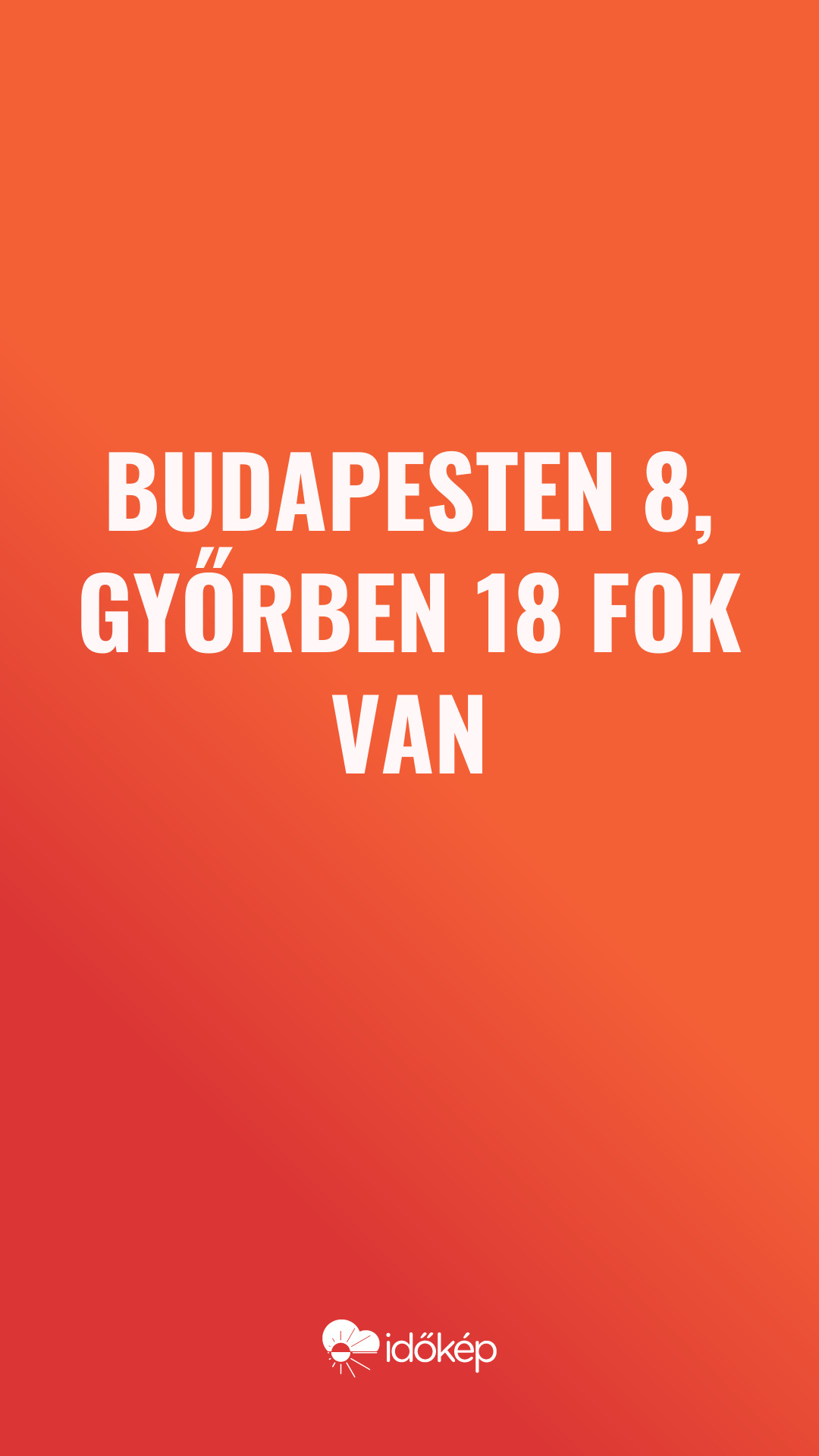 Budapesten 8, Győrben 18 fok van