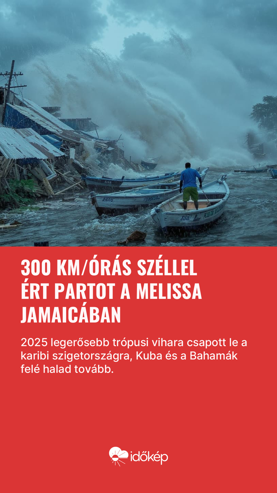 300 km/órás széllel ért partot a Melissa Jamaicában