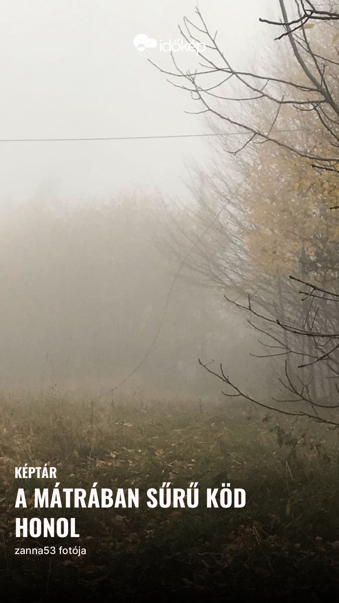 A Mátrában sűrű köd honol