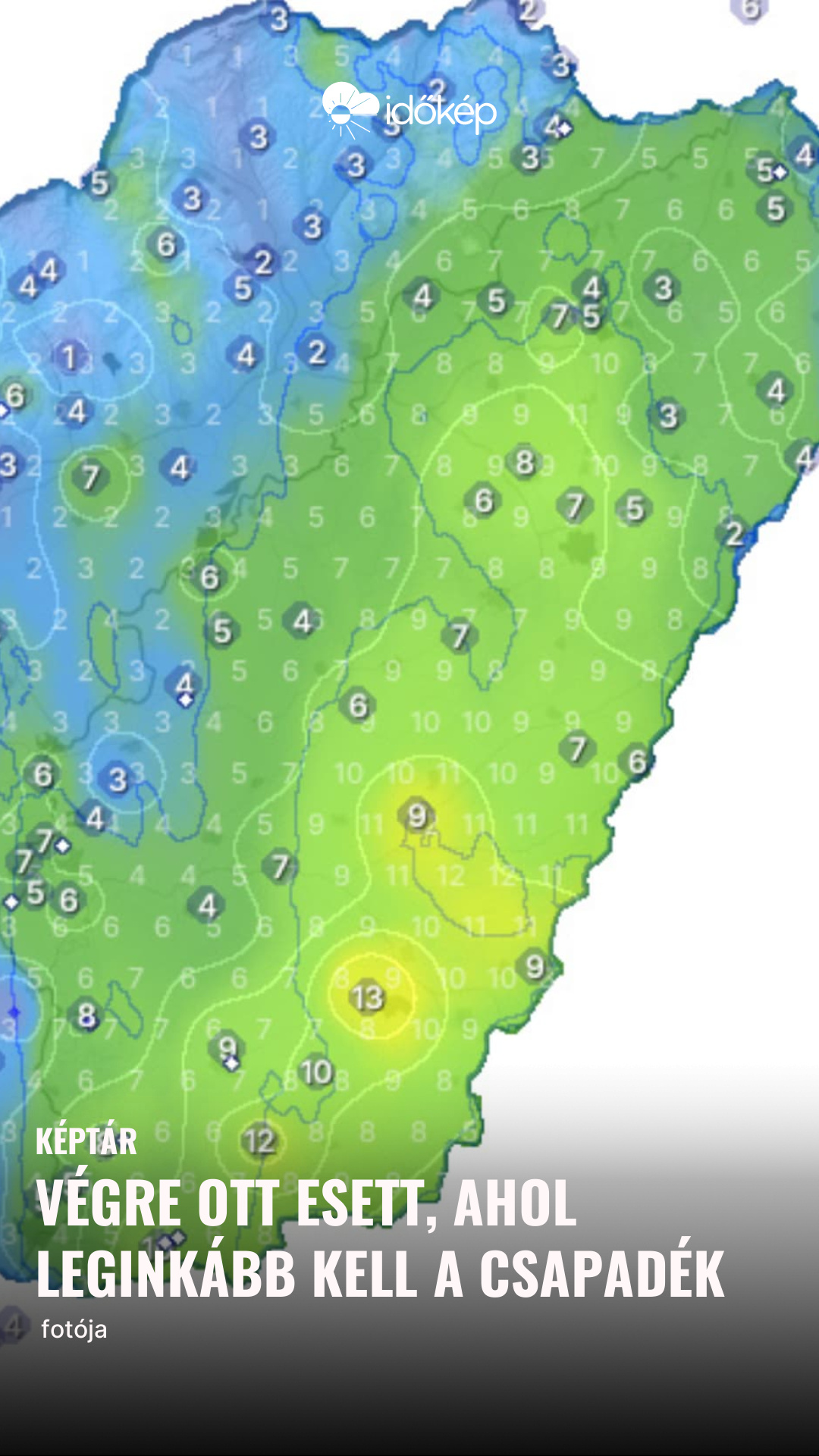 Végre ott esett, ahol leginkább kell a csapadék