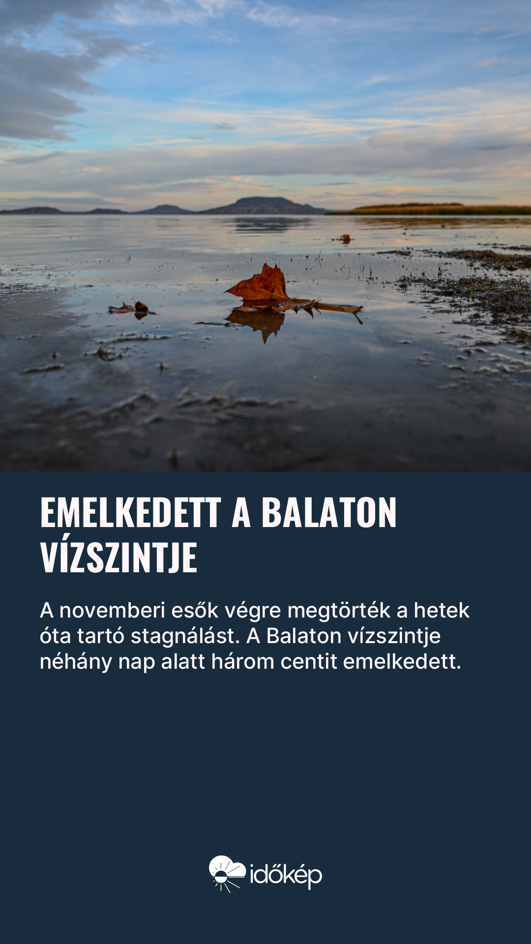 Emelkedett a Balaton vízszintje