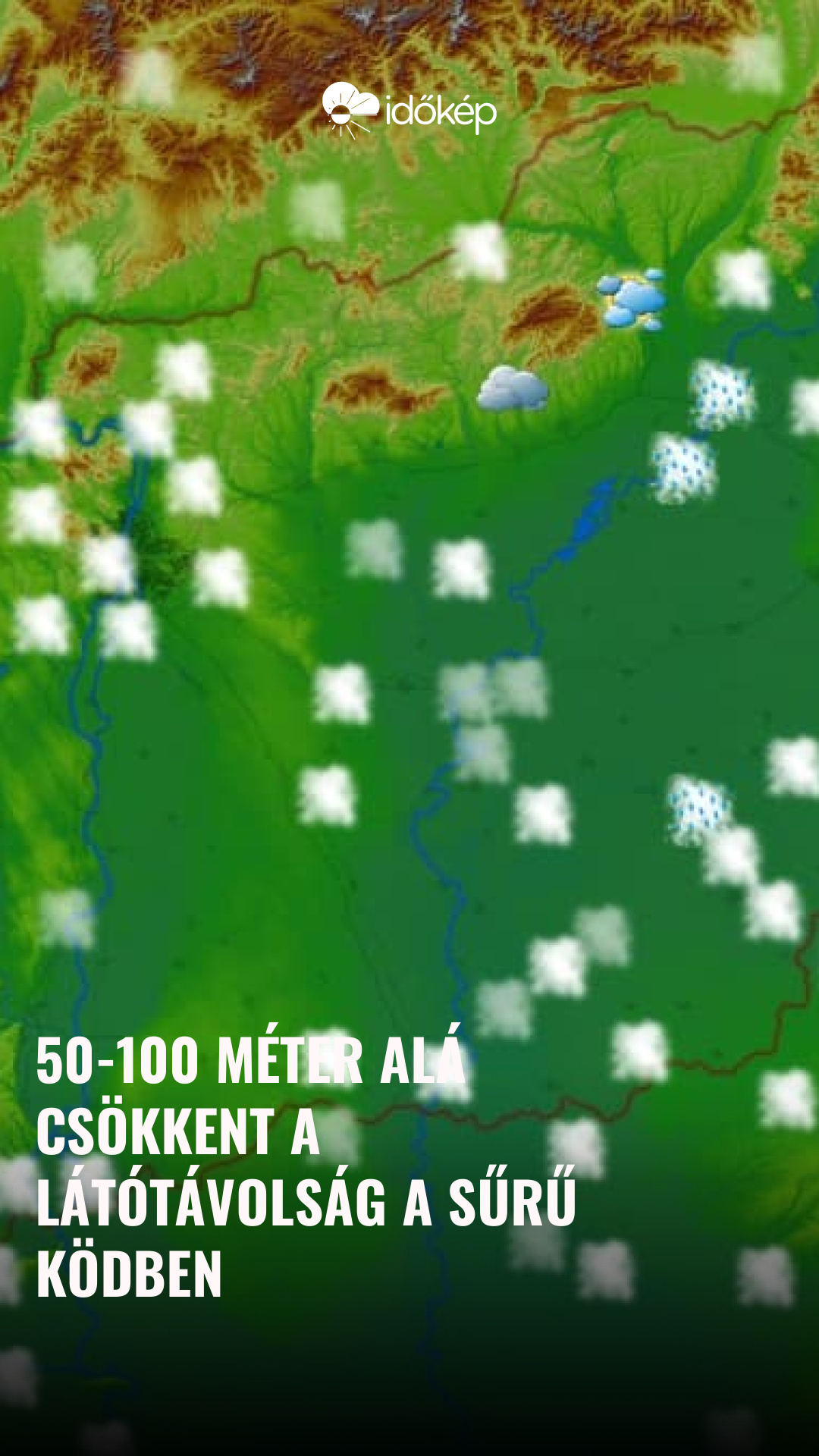 50-100 méter alá csökkent a látótávolság a sűrű ködben