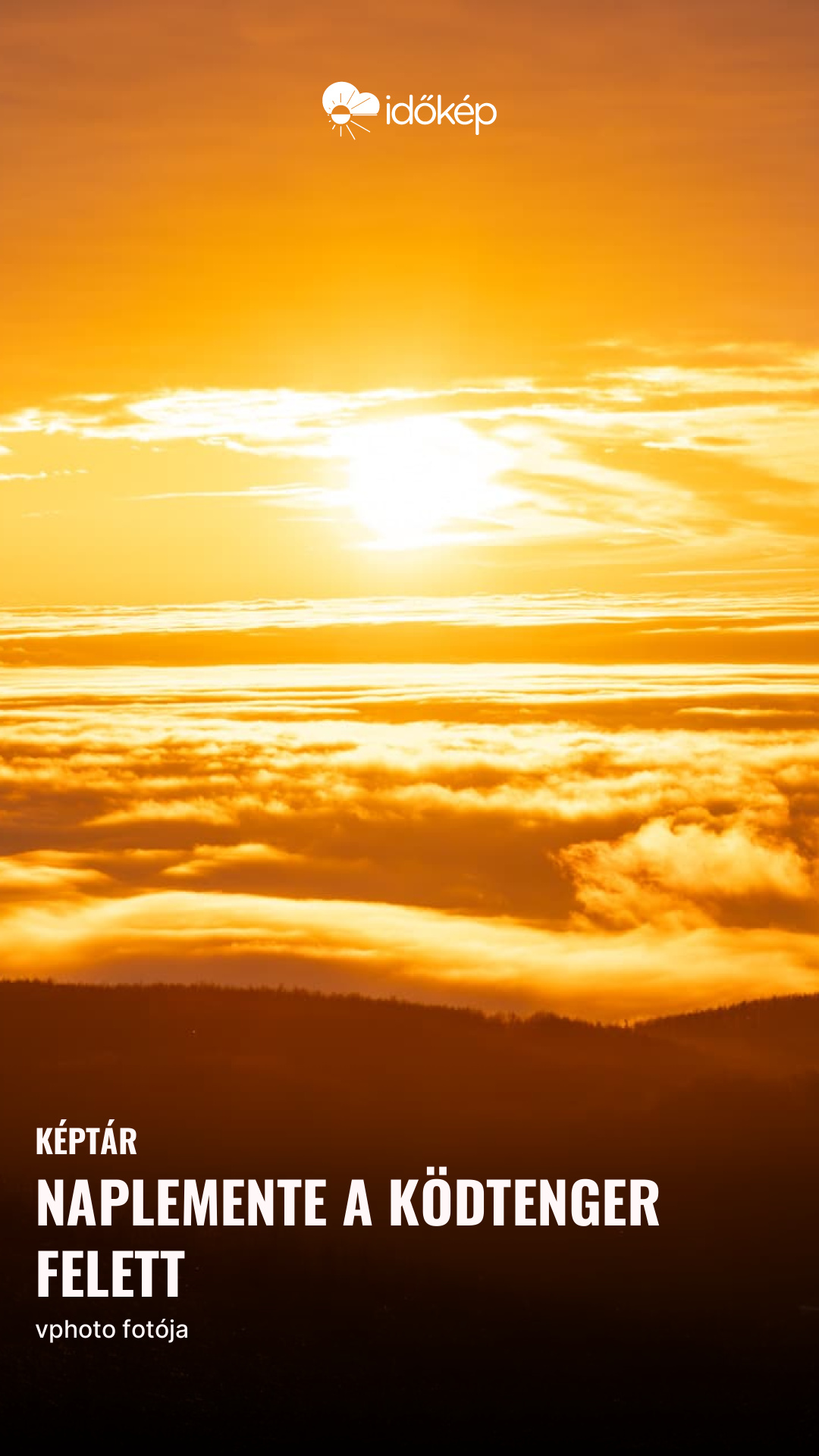 Naplemente a ködtenger felett
