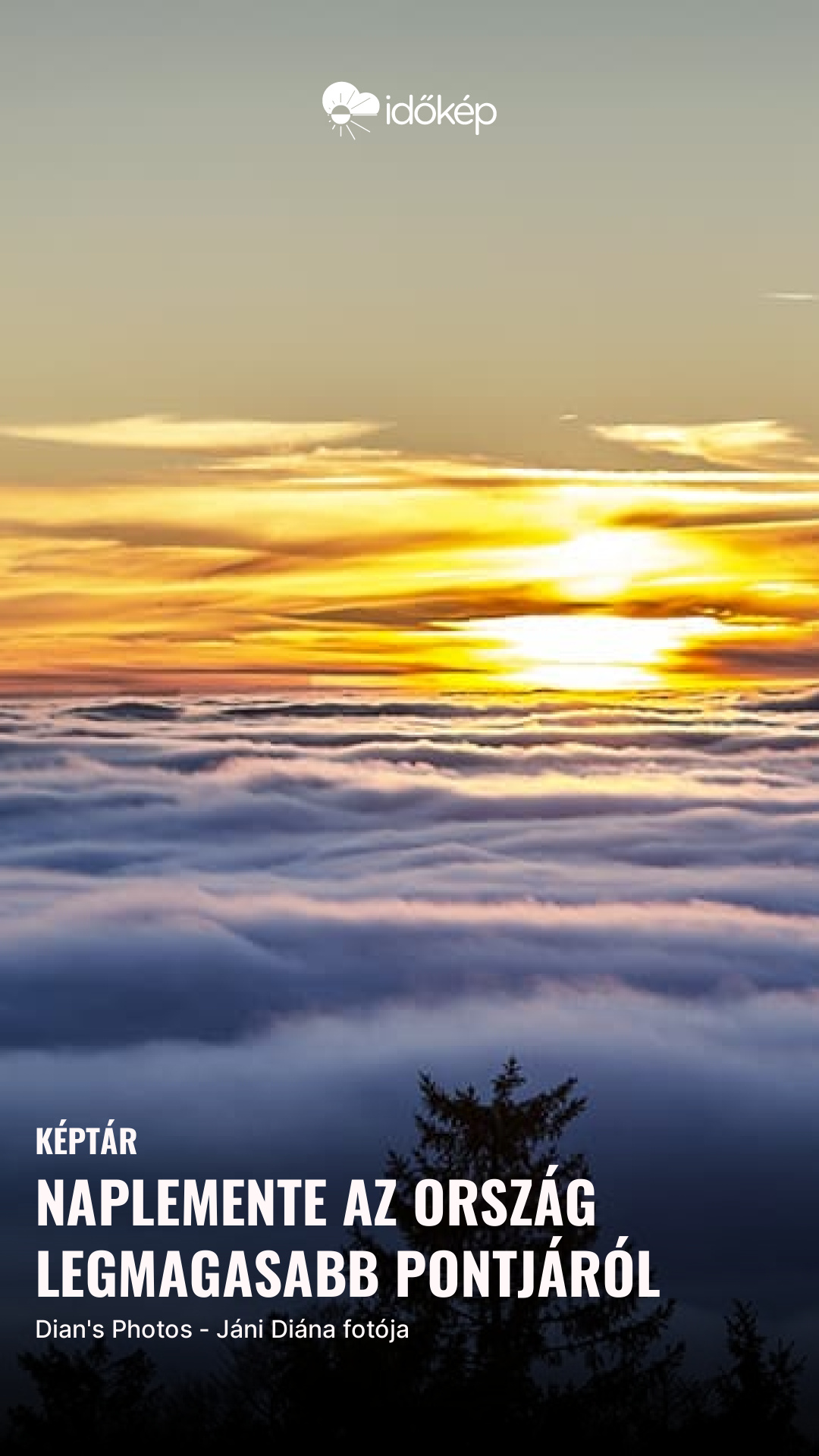 Naplemente az ország legmagasabb pontjáról 