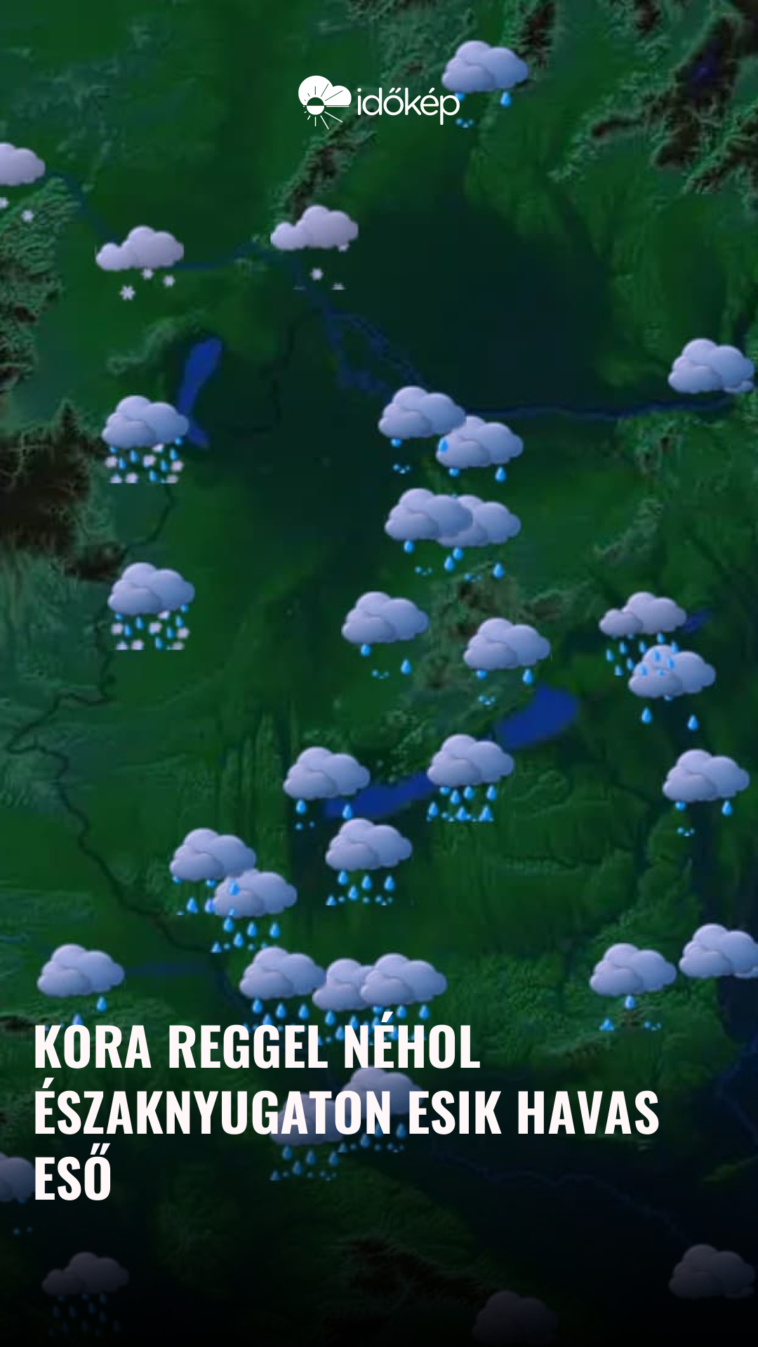 kora reggel néhol északnyugaton esik havas eső
