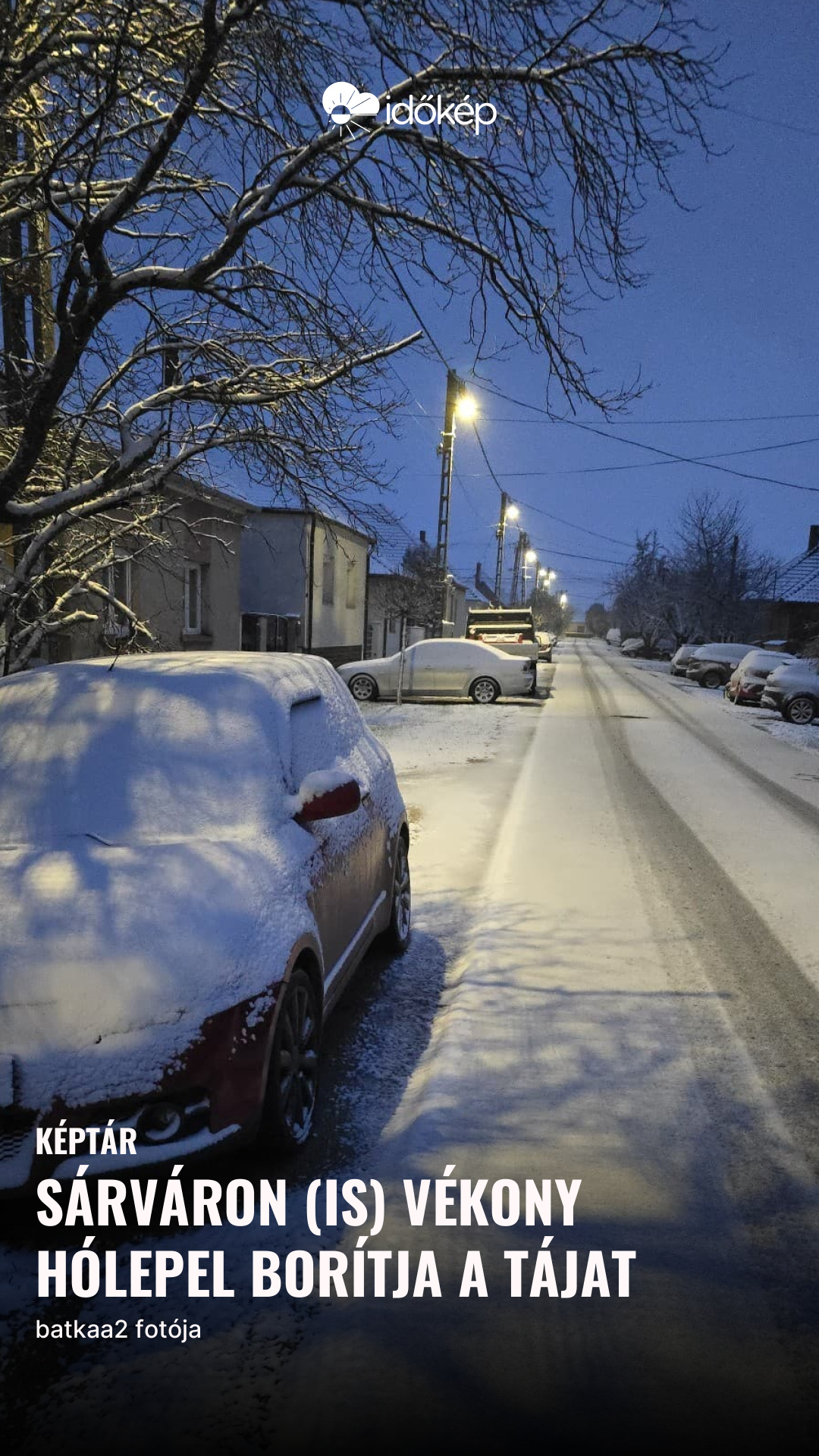 Sárváron (is) vékony hólepel borítja a tájat