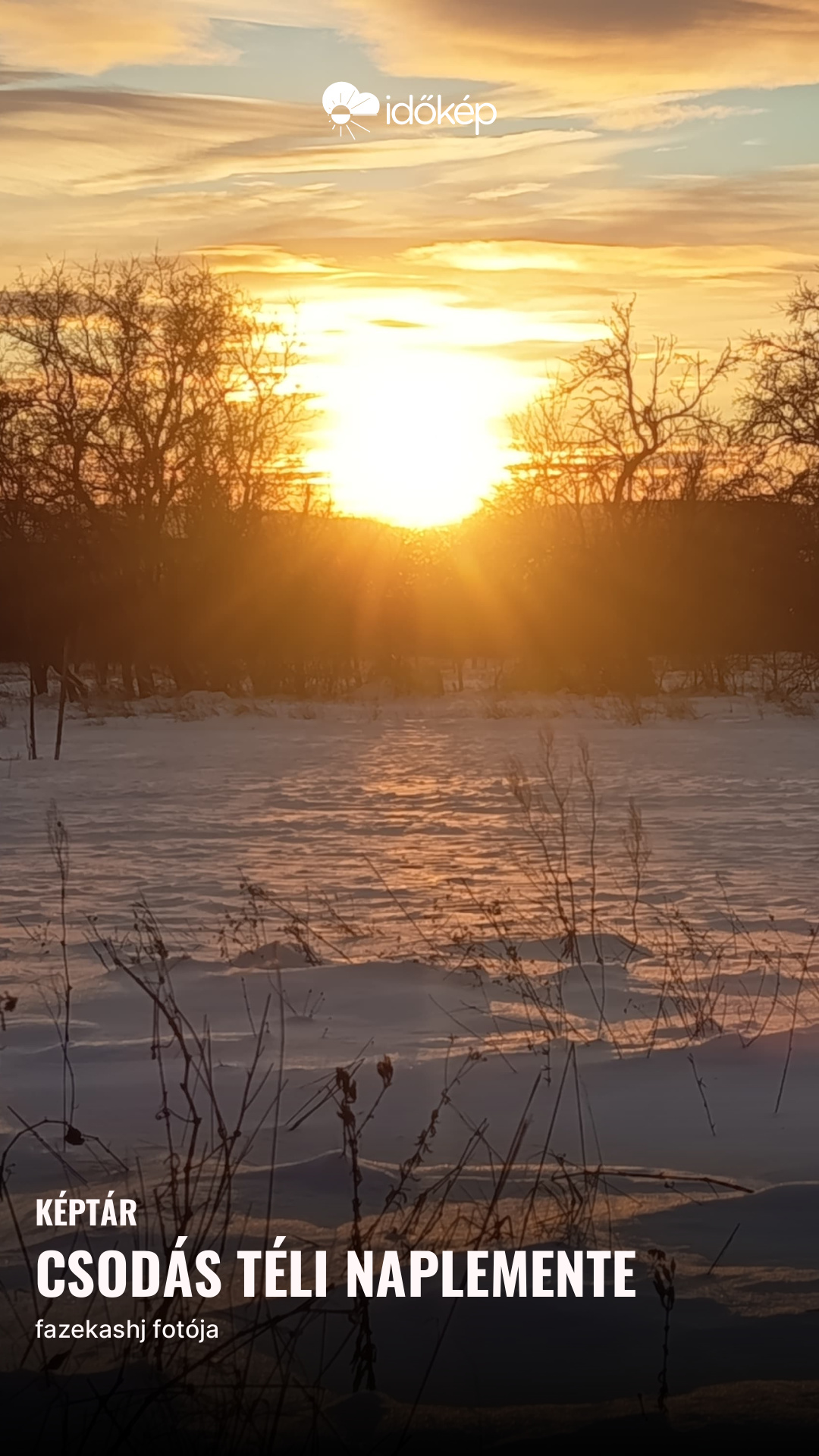 Csodás téli naplemente