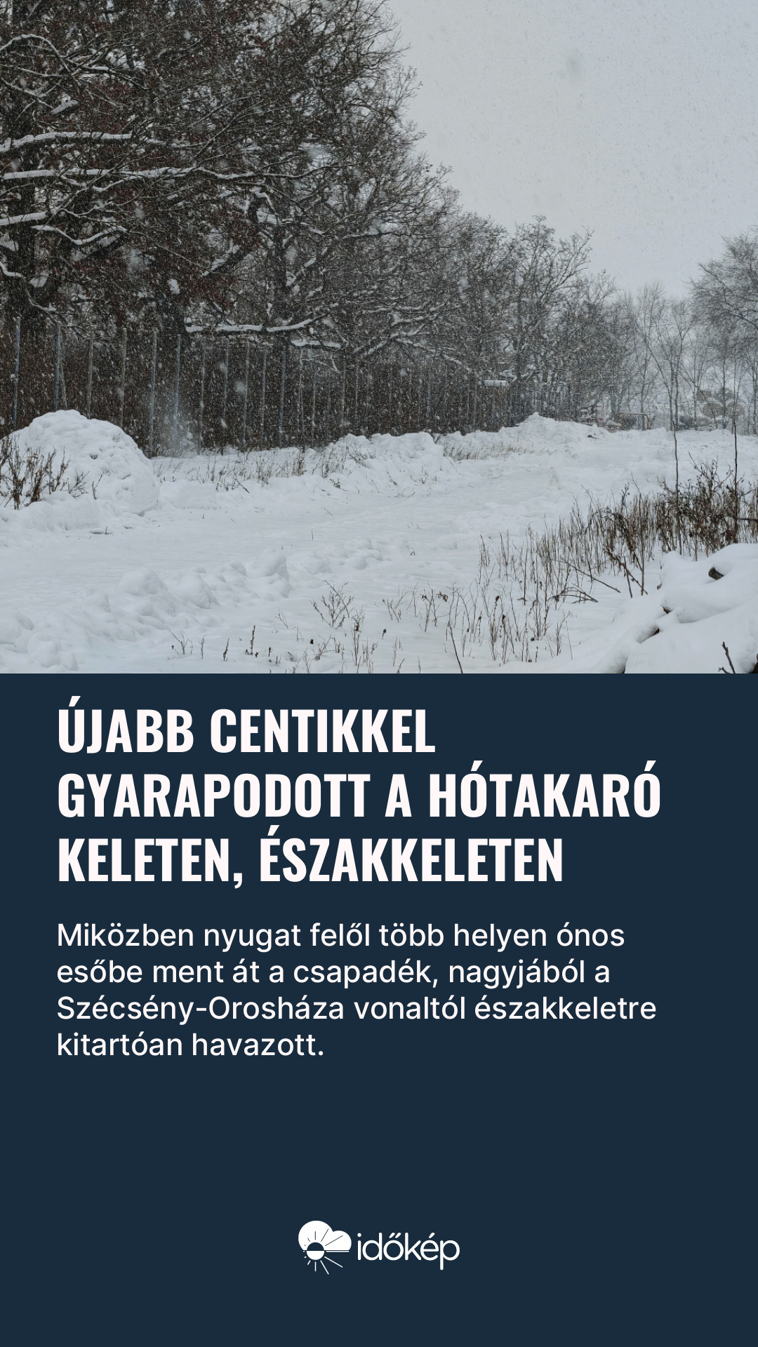 Újabb centikkel gyarapodott a hótakaró keleten, északkeleten