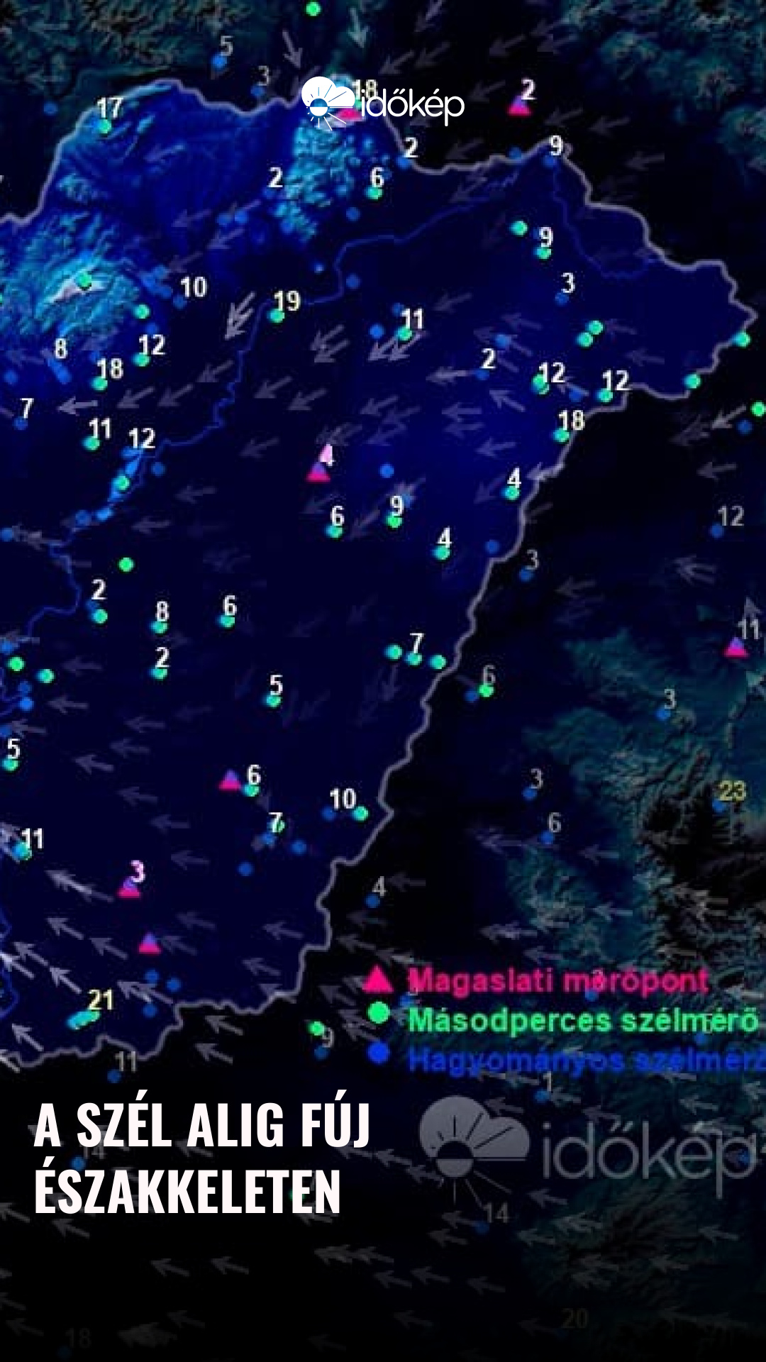 a szél alig fúj északkeleten