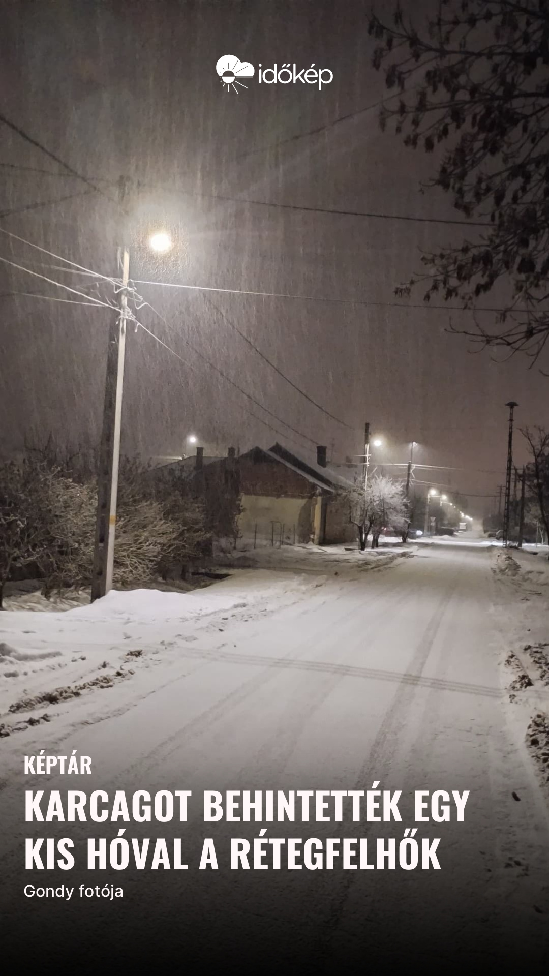 Karcagot behintették egy kis hóval a rétegfelhők