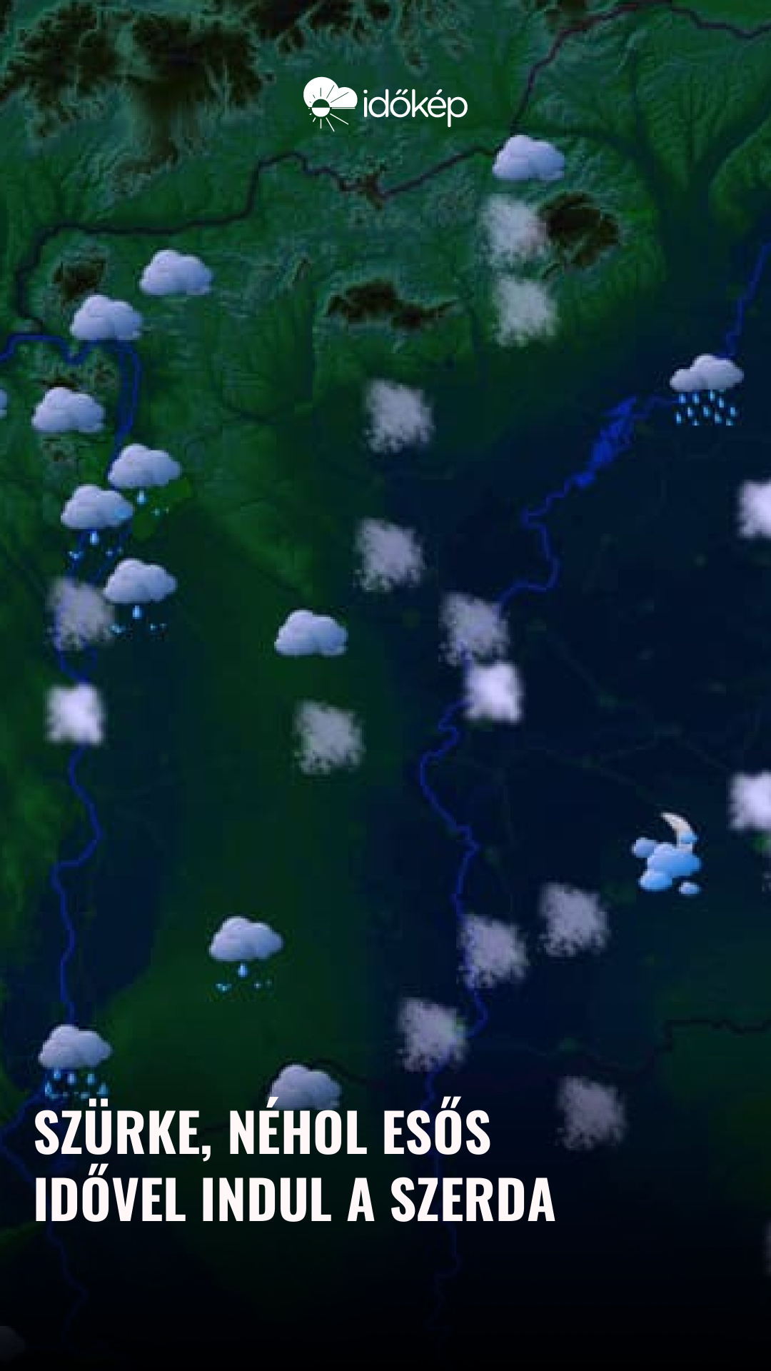 Szürke, néhol esős idővel indul a szerda