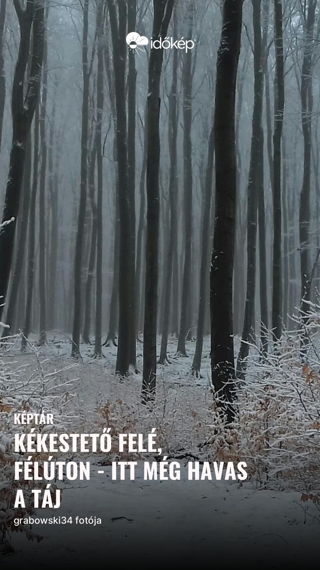 Kékestető felé, félúton - itt még havas a táj