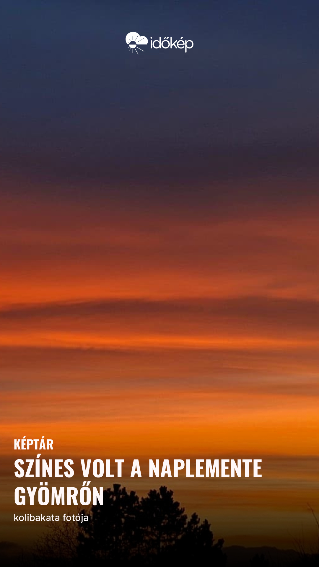 Színes volt a naplemente Gyömrőn
