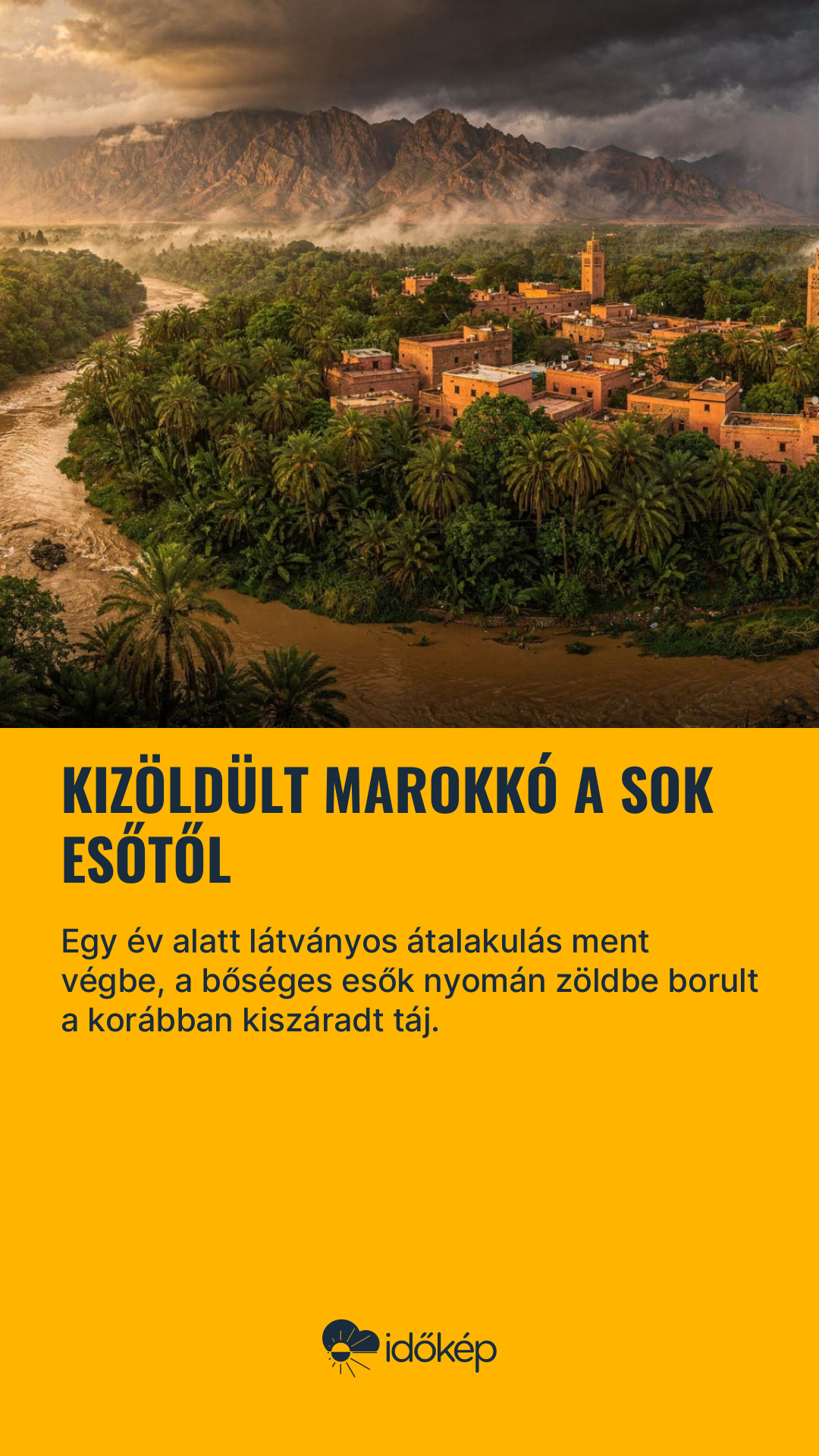 Kizöldült Marokkó a sok esőtől