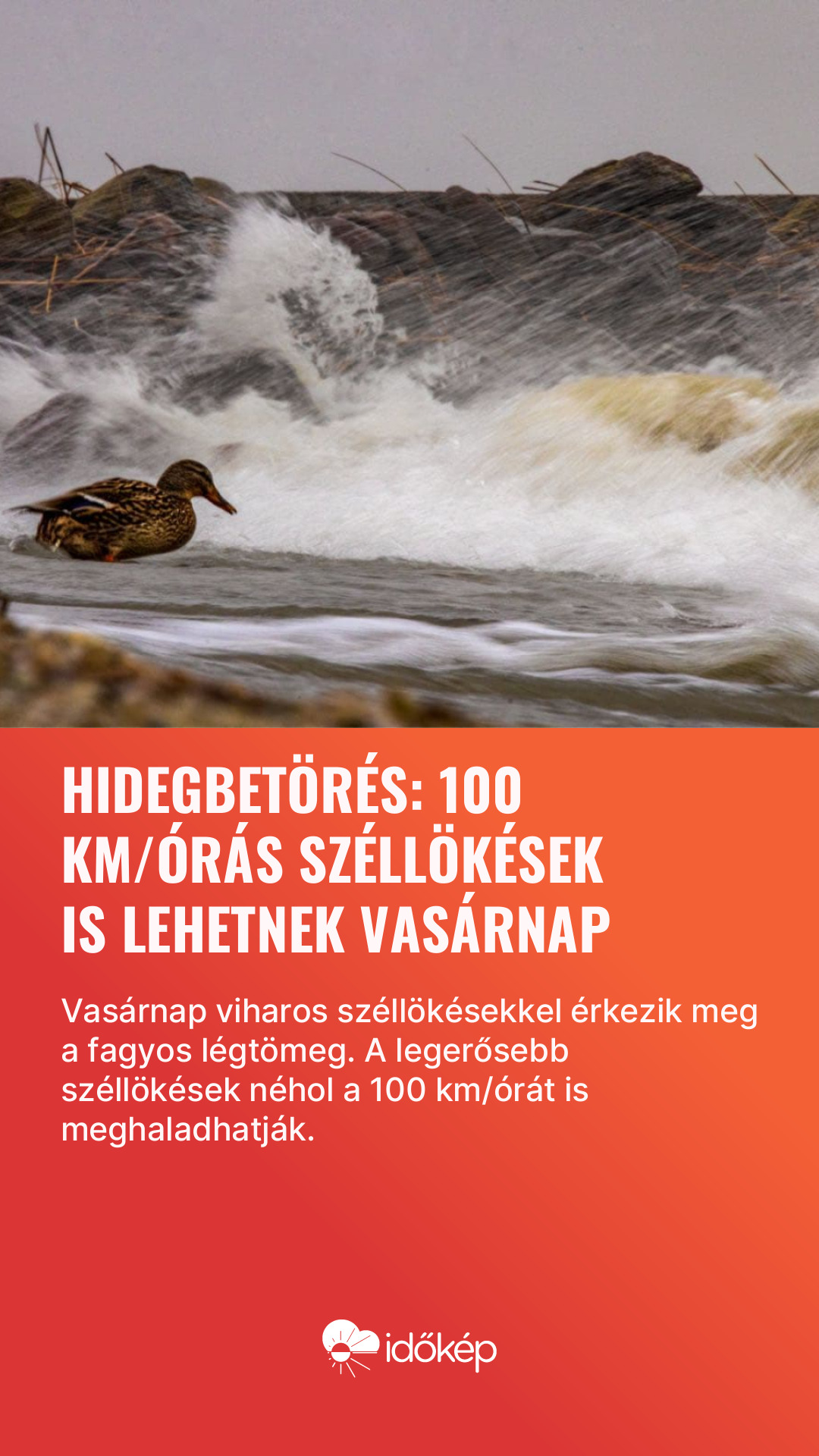 Hidegbetörés: 100 km/órás széllökések is lehetnek vasárnap