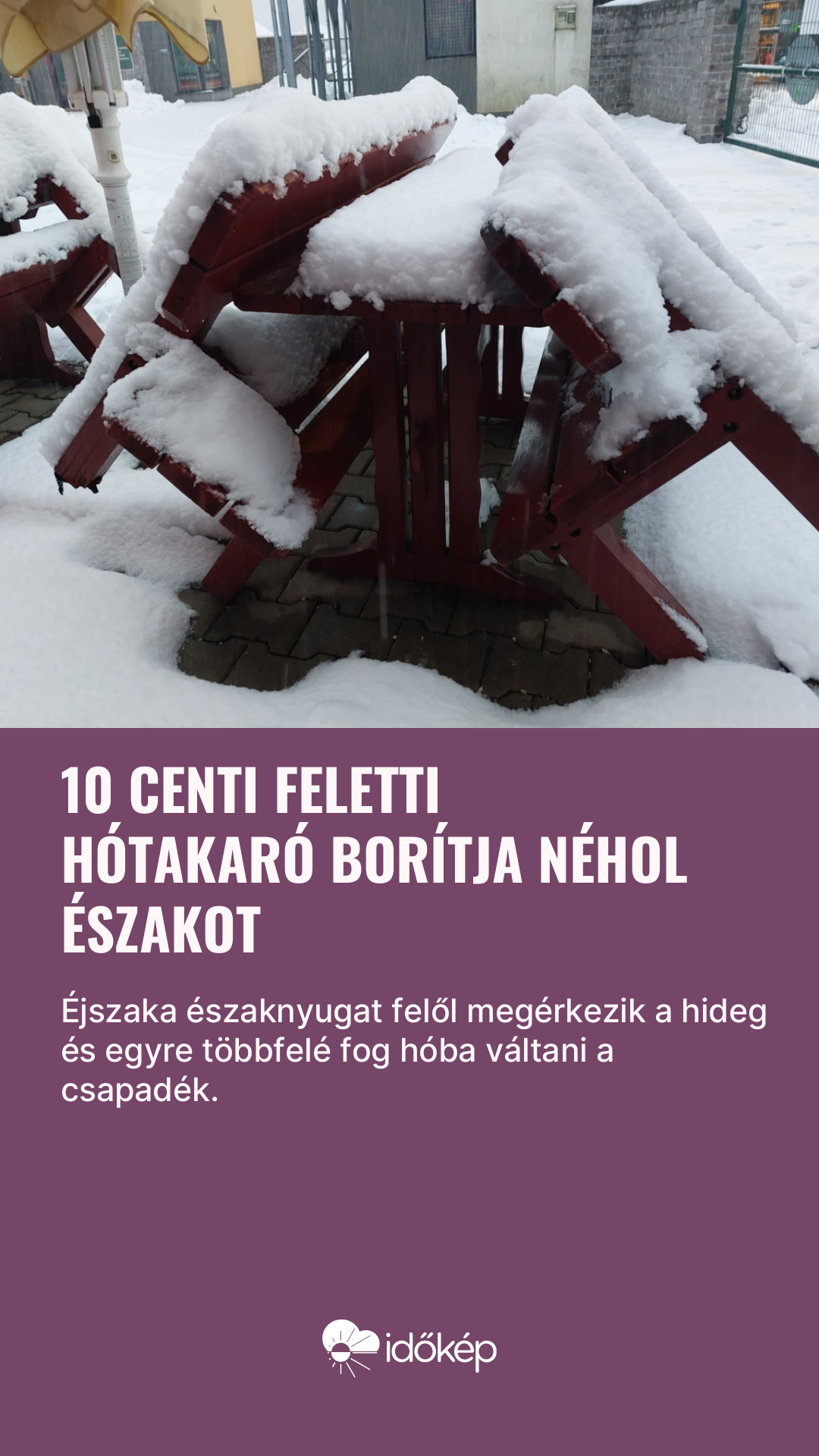 10 centi feletti hótakaró borítja néhol északot