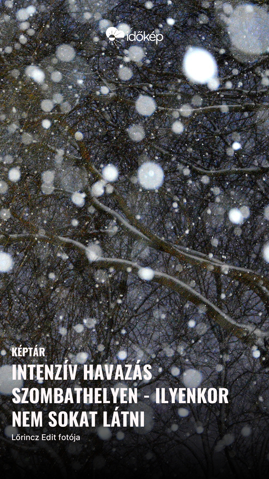 Intenzív havazás Szombathelyen - ilyenkor nem sokat látni