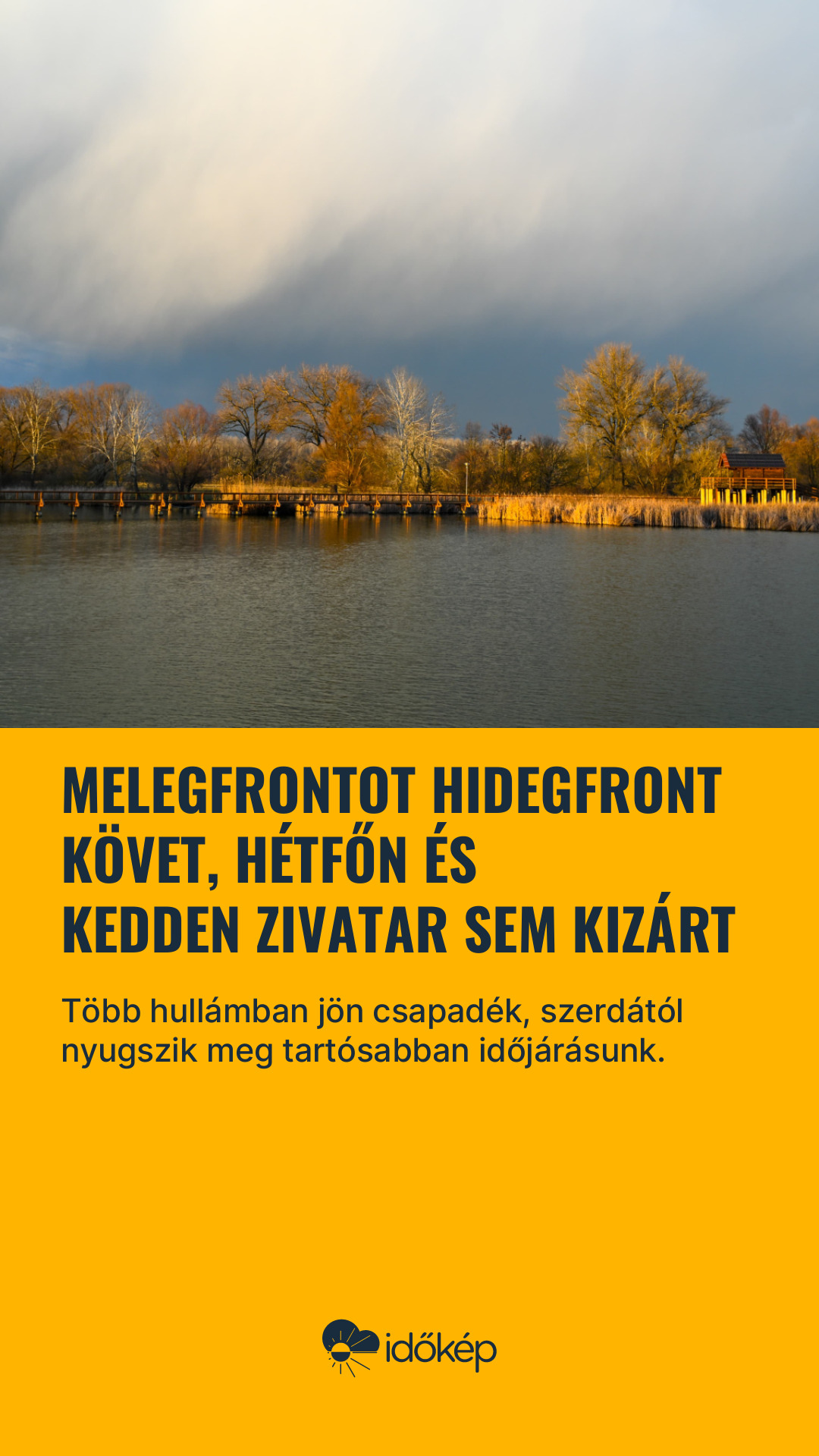 Melegfrontot hidegfront követ, hétfőn és kedden zivatar sem kizárt